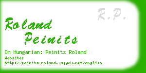 roland peinits business card